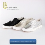 Three Colors PU Women Shoes with Lace Style