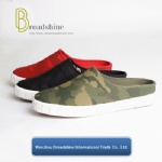 Newest Canvas Loafers Semi-Slipper with Camouflage Upper